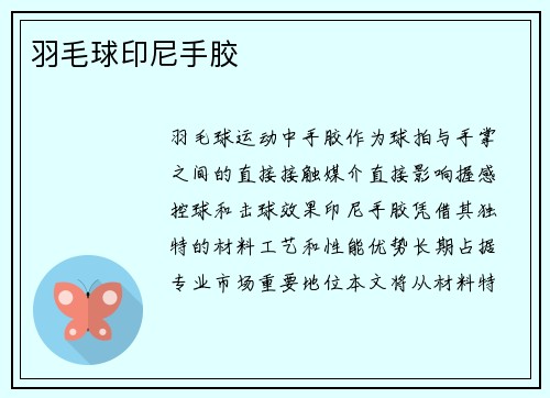 羽毛球印尼手胶